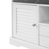 SoBuy FSR71-W, Shoe Rack Hallway Storage Bench with Seat Cushion, White