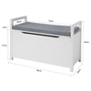 SoBuy FSR76-W, Storage Chest Bench with Lift Up Top and Seat Cushion, White
