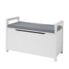 SoBuy FSR76-W, Storage Chest Bench with Lift Up Top and Seat Cushion, White