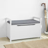 SoBuy FSR76-W, Storage Chest Bench with Lift Up Top and Seat Cushion, White