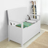 SoBuy FSR76-W, Storage Chest Bench with Lift Up Top and Seat Cushion, White