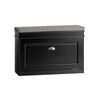 SoBuy FSR82-L-SCH, Shoe Storage Bench with Seat Cushion - Narrow Shoe Cabinet with Flip Drawer, 2-Tier Rack, 150kg Load - Compact Hallway Storage Unit for Small Spaces Black W75 x D24 x H51cm