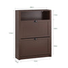 SoBuy FSR87-BR, Shoe Cabinet Shoe Rack Shoe Storage Cupboard Organizer Unit, Brown