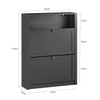 SoBuy FSR87-SCH, Shoe Cabinet Shoe Rack Shoe Storage Cupboard Organizer Unit, Black