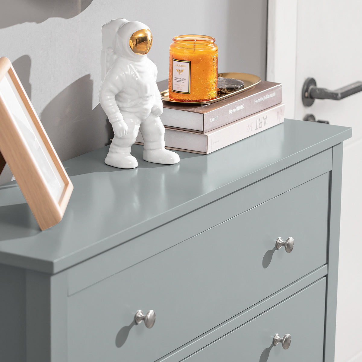SoBuy FSR89-HG, Shoe Cabinet Shoe Rack Shoe Storage Cupboard Organizer Unit, Grey