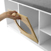 SoBuy FSR91-W, Hallway Shoe Bench Toy Chest Storage Bench with Cat House, White