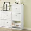 SoBuy FSR94-W, 3 Flip-drawers Shoe Cabinet Shoe Storage Cupboard Organizer White W53 x D24 x H117cm