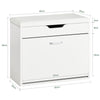 SoBuy FSR95-W, Shoe Rack Shoe Bench Shoe Cabinet with Folding Padded Seat & Flip-drawer, White