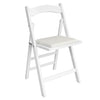 SoBuy FST06-W, Folding Wooden Chair,Home Office Folding Chair Seating, White