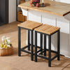 SoBuy FST29-SCHx2, Set of 2 Wooden Kitchen Breakfast Bar Stool Dining Stool, Black