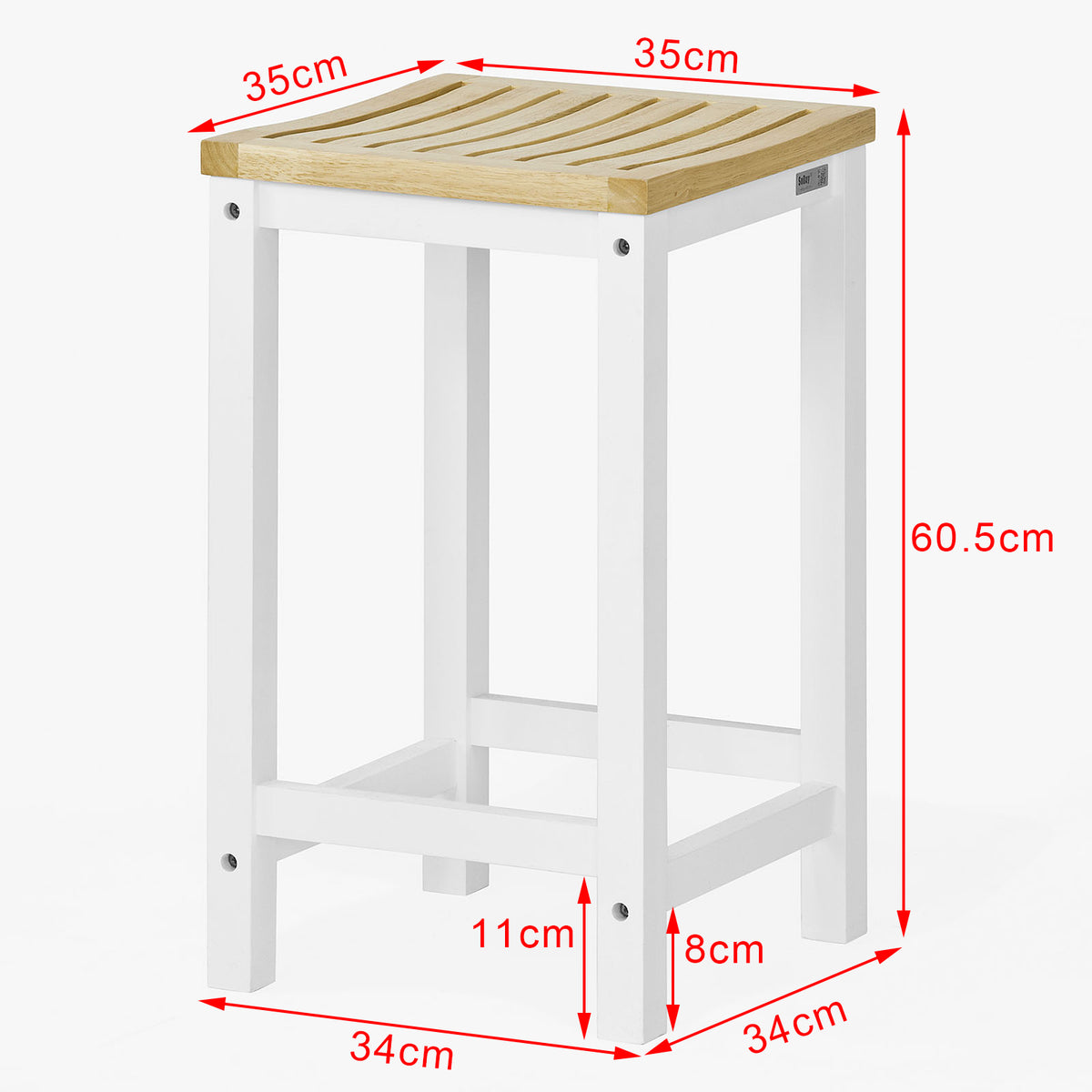 SoBuy FKW41-WN+FST29-WNx2, Kitchen Island Set, Kitchen Island and 2 Kitchen Breakfast Bar Stools, White