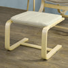 SoBuy FST38-W, Bentwood Footstool Footrest with Cushion, Foot Leg Rest, White