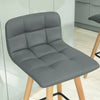 SoBuy FST50-HGx2, Set of 2 Kitchen Barstool, Bar Stool with PU Leather Padded Seat, Grey
