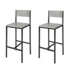 SoBuy FST53-HGx2, Set of 2 Bar Stools, Kitchen Breakfast Bar Stools Barstools High Chairs, Grey