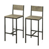 SoBuy FST53x2, Set of 2 Bar Stools, Kitchen Breakfast Bar Stools Barstools High Chairs, Brown