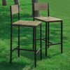 SoBuy FST53x2, Set of 2 Bar Stools, Kitchen Breakfast Bar Stools Barstools High Chairs, Brown