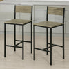 SoBuy FST53x2, Set of 2 Bar Stools, Kitchen Breakfast Bar Stools Barstools High Chairs, Brown