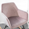 SoBuy FST68-P, Rocking Chair Armchair Lounge Chair Relaxing Chair Recliner Velvet Seat, Pink