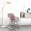 SoBuy FST68-P, Rocking Chair Armchair Lounge Chair Relaxing Chair Recliner Velvet Seat, Pink