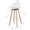 SoBuy FST70-W, Kitchen Barstool, Bar Stool, White