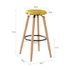 SoBuy FST89-G, Kitchen Breakfast Barstool Bar Stool with Metal Seat & Beech Wood Legs, Gold