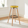 SoBuy FST89-G, Kitchen Breakfast Barstool Bar Stool with Metal Seat & Beech Wood Legs, Gold