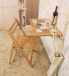 SoBuy FWT031-N, Bamboo Wall-mounted Drop-leaf Table, Folding Kitchen & Dining Table Desk, Wood