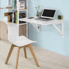SoBuy FWT05-W, Wall-mounted Drop-leaf Table, Folding Dining Table Desk, Solid Wood Table, White