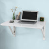SoBuy FWT05-W, Wall-mounted Drop-leaf Table, Folding Dining Table Desk, Solid Wood Table, White