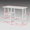 SoBuy FWT16-W, Home Office Table Desk Computer Desk With 2 Storage Shelves, White