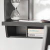 SoBuy FWT18-SCH, Wall-mounted Table Desk with Storage Shelves and Drawers, Black
