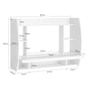 SoBuy FWT18-W, Wall-mounted Table Desk with Storage Shelves and Drawers, White