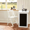 SoBuy FWT20-W, Folding Wall-mounted Drop-leaf Table, Dining Table Desk with Blackboard, White