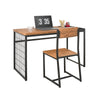 SoBuy FWT60-N, Desk and Chair Set, Computer Desk Workstation Writing Desk, Wood