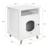 SoBuy HAT01-W, Side Table End Table with Cat House, Cat Litter Box Enclosure, White