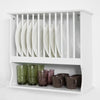 SoBuy KCR04-W, Wall Mounted Kitchen Plate Cup Rack, Kitchen Storage Rack Shelf, White