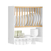 SoBuy KCR09-W, Wall Mounted Kitchen Plate Cup Rack, Kitchen Wall Shelf, Kitchen Storage Rack Shelf, White