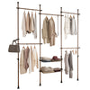 SoBuy KLS04-BR, Adjustable Wardrobe Organizer Clothes Shelf, Brown