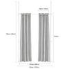 SoBuy KLS12-HG, Blackout Curtain with Adjustable Metal Rods, Opaque Curtain for Rooms, Grey