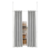 SoBuy KLS12-HG, Blackout Curtain with Adjustable Metal Rods, Opaque Curtain for Rooms, Grey