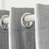 SoBuy KLS12-HG, Blackout Curtain with Adjustable Metal Rods, Opaque Curtain for Rooms, Grey
