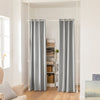 SoBuy KLS12-HG, Blackout Curtain with Adjustable Metal Rods, Opaque Curtain for Rooms, Grey