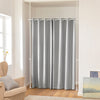 SoBuy KLS12-HG, Blackout Curtain with Adjustable Metal Rods, Opaque Curtain for Rooms, Grey