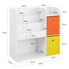 SoBuy KMB37-W, Children Bookcase Toy Shelf Storage Display Shelf Rack Organizer, White
