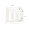 SoBuy KMB46-W, Wall Mounted Storage Shelf Children Book Shelf Toy Shelf Rack, White