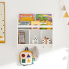 SoBuy KMB46-W, Wall Mounted Storage Shelf Children Book Shelf Toy Shelf Rack, White