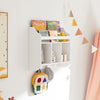 SoBuy KMB46-W, Wall Mounted Storage Shelf Children Book Shelf Toy Shelf Rack, White