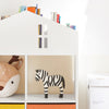 SoBuy KMB49-W, House Shape Design Children Bookcase Shelf Rack with 2 Fabric Drawers, White