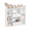 SoBuy KMB55-W, Kids Bookshelf and Toy Storage Unit with 8 Storage Compartments Children's Bookcase for Nursery Toddler Room Baby Book Shelf Kids Book Storage White 106x30x104 cm