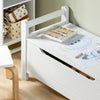 SoBuy KMB59-W, Children Kids Storage Bench Toy Chest Organizer Storage Box, White